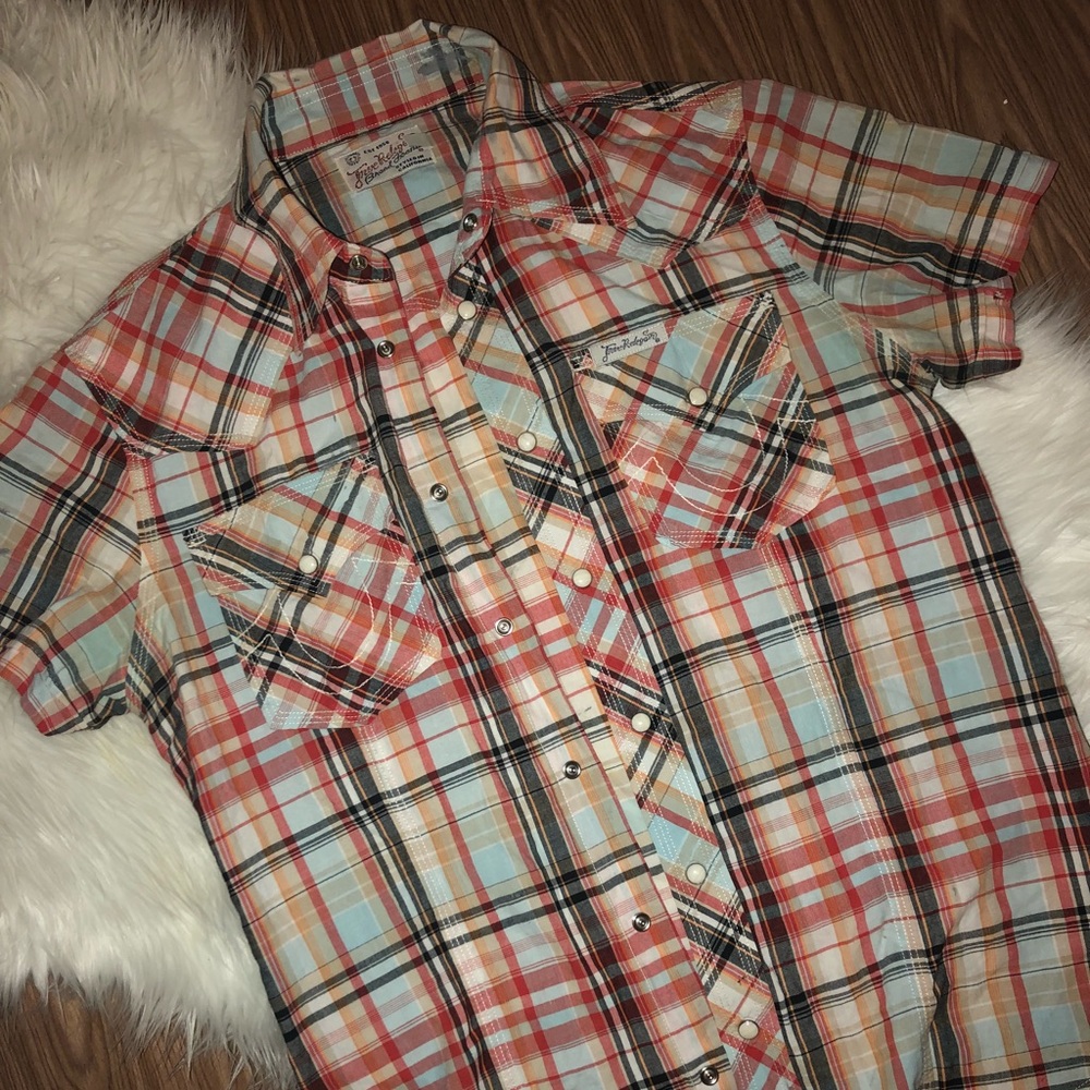 Mens short sleeve button down